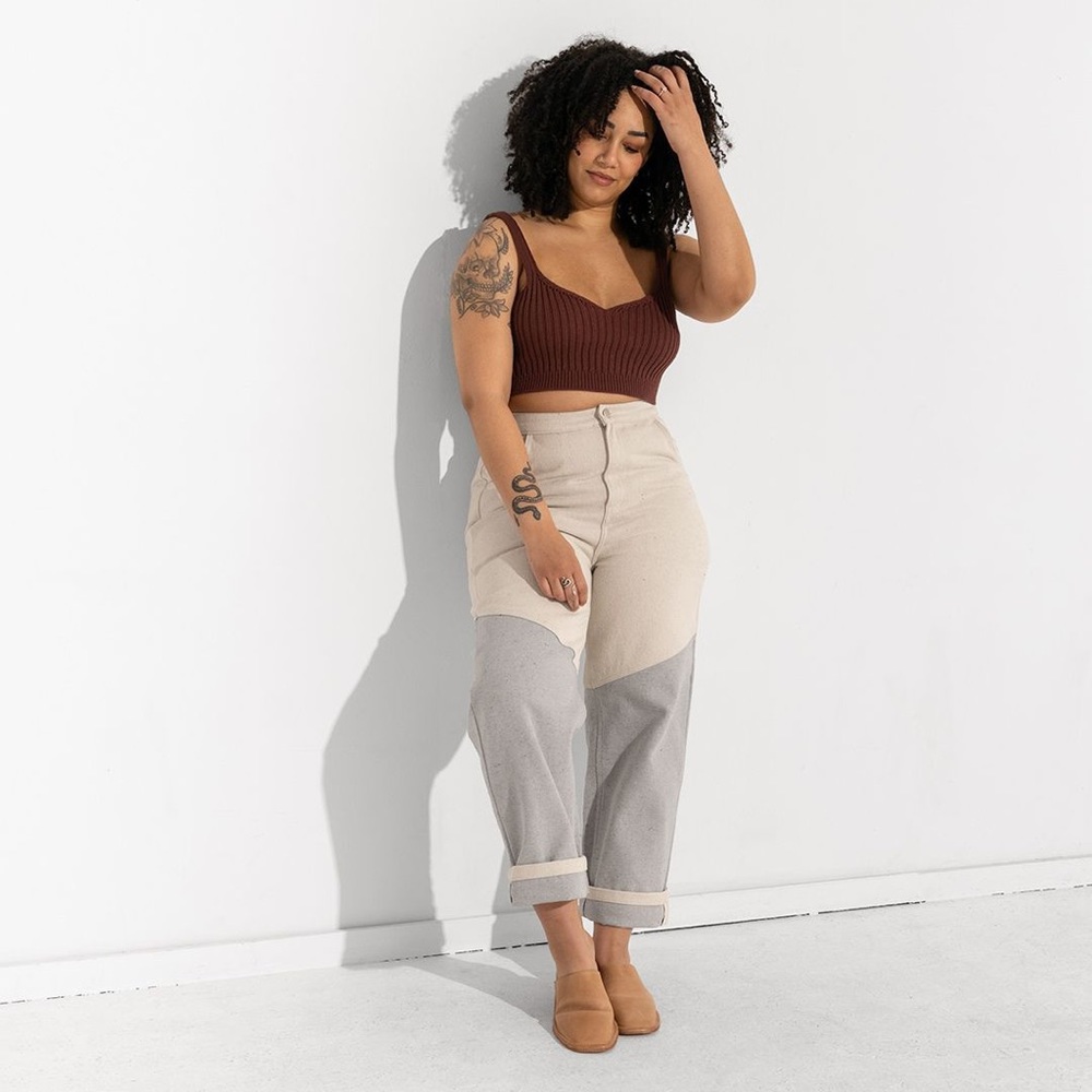 Soluna Collective Two Tone Upcycled Pants